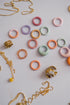 THIN GLASS RING CORAL